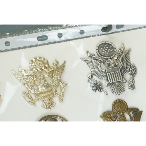 216 - A Collection Of United States Of America Military Collectables To Include Cap Badges, Cloth Badges A... 