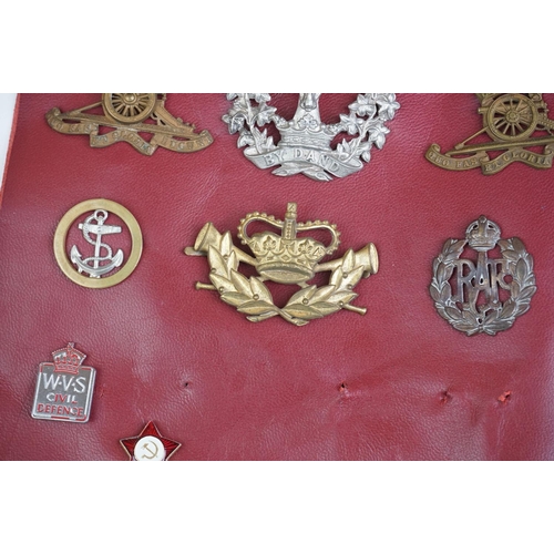 217 - A Collection Of Approx Twenty Four Military Badges To Include British Military Regimental Cap Badges... 