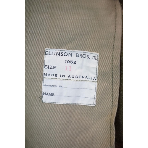 192 - A Collection Of Three x 1950's Australian Army Battledress Blouses, One Of The Blouses Fitted With R... 