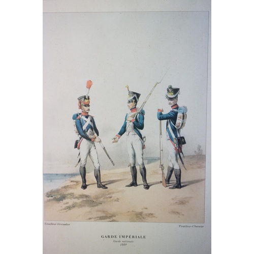 214 - Two Framed And Glazed Military Prints To Include Garde Imperiale Garde Nartionale 1809 Tirailleur Gr... 