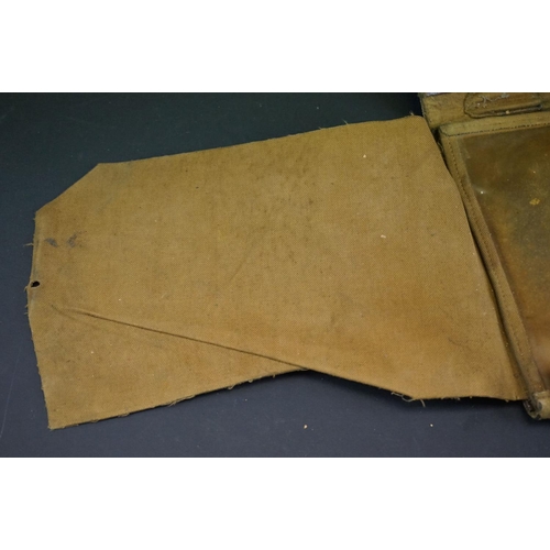 200A - A British Military Issued World War Two Era Canvas Document / Map Folder.