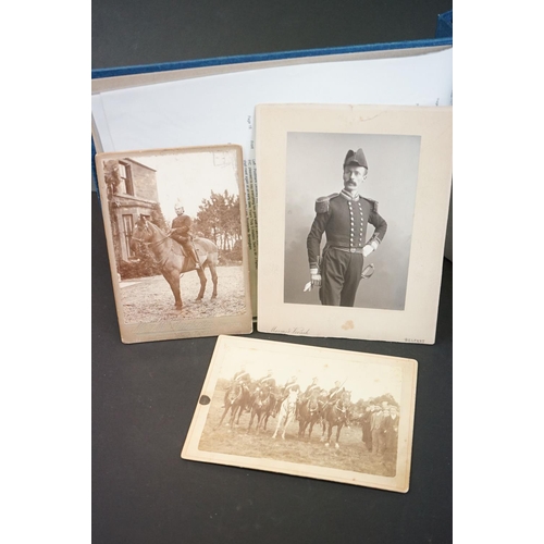 203 - A Collection Of Mainly Military Related Photographs Contained Within An Album Together With Three Ca... 