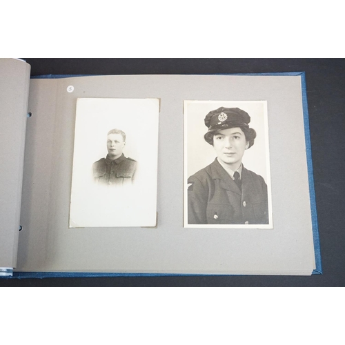 203 - A Collection Of Mainly Military Related Photographs Contained Within An Album Together With Three Ca... 