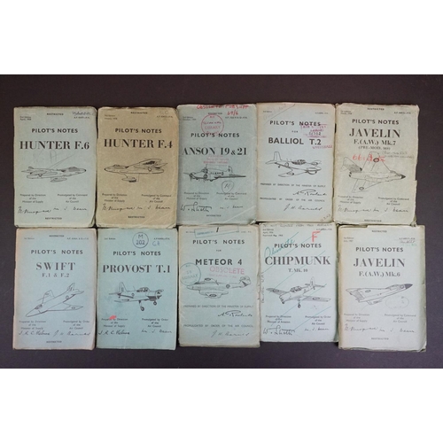 204 - A Collection Of Twenty British Air Ministry / Royal Air Force Pilots And Flight Engineers Notes To I... 