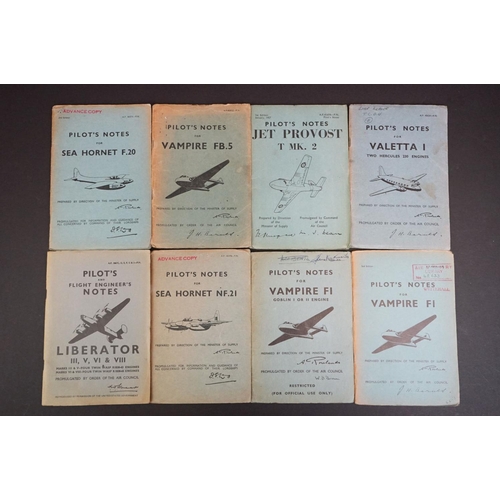 205 - A Collection Of Twenty British Air Ministry / Royal Air Force Pilots And Flight Engineers Notes To I... 