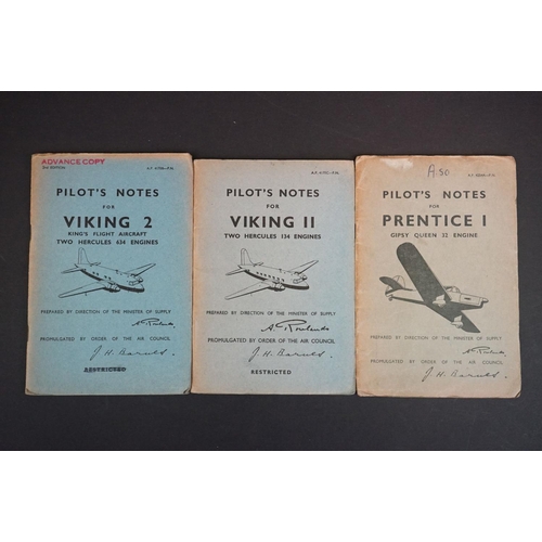 208 - A Collection Of Twenty British Air Ministry / Royal Air Force Pilots And Flight Engineers Notes To I... 