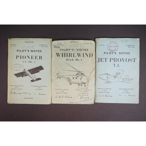 209 - A Collection Of Twenty British Air Ministry / Royal Air Force Pilots And Flight Engineers Notes To I... 