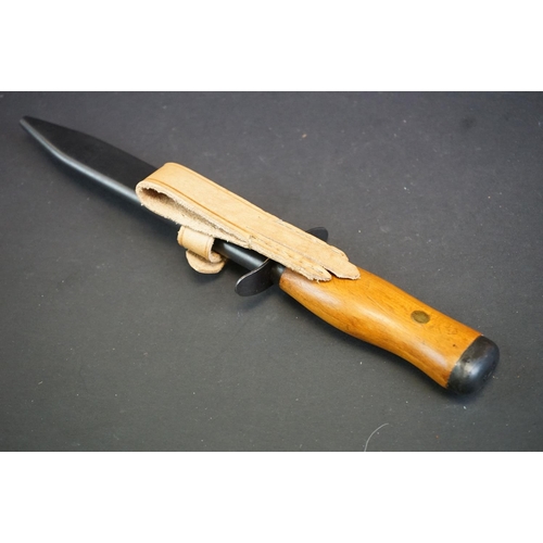 374 - A Polish Military Combat Knife Complete With Scabbard, Matching Numbers To Scabbard And Blade A02739... 