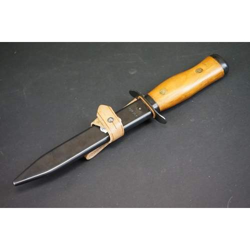 374 - A Polish Military Combat Knife Complete With Scabbard, Matching Numbers To Scabbard And Blade A02739... 