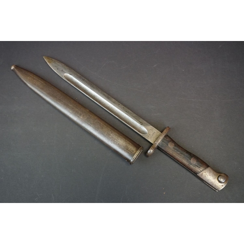 380 - A Turkish World War Two Mauser K98 Bayonet Complete With Scabbard.