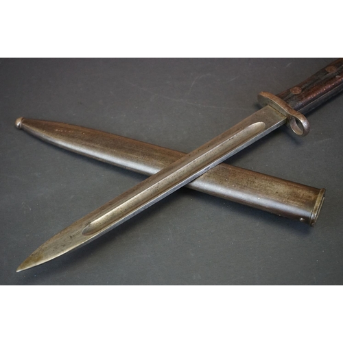 380 - A Turkish World War Two Mauser K98 Bayonet Complete With Scabbard.