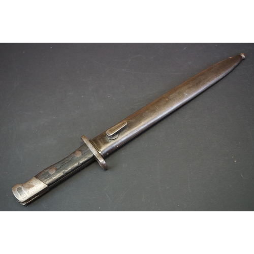 380 - A Turkish World War Two Mauser K98 Bayonet Complete With Scabbard.