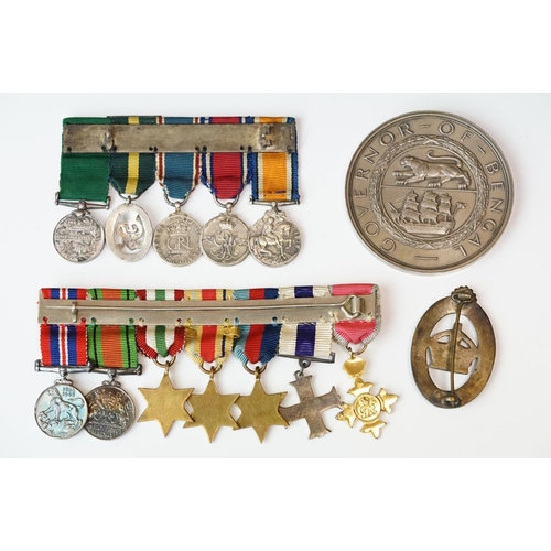 136 - A British World War One & World War Two Family Medal Group To Include Two Military Cross Medals. The... 