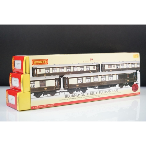 17 - Boxed Hornby OO gauge R4169 Bournemouth Belle Pullman Car Pack, complete & excellent