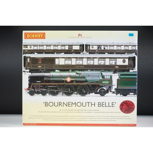 2 - Boxed Hornby OO gauge R2300 Bournemouth Belle Train Pack complete with Merchant Class locomotive, ro... 