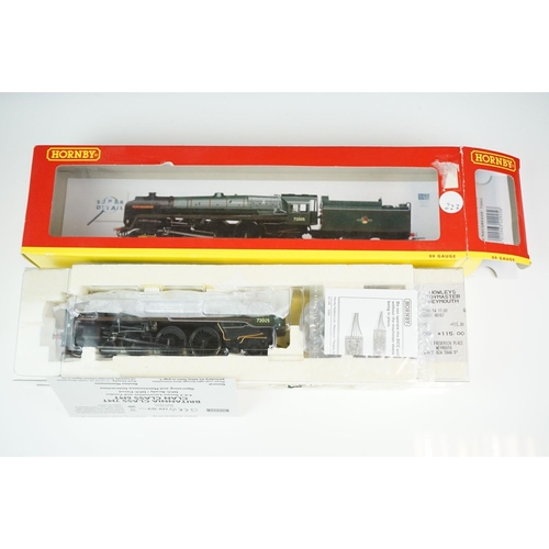 22 - Two boxed Hornby OO gauge DCC Ready locomotives to include R2835 BR 4-6-2 Britannia Class Owen Glend... 