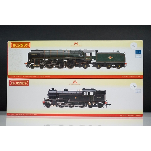 27 - Two boxed Hornby OO gauge DCC Ready locomotives to include R2913 BR 2-6-4T Thompson L1 67772 and R25... 