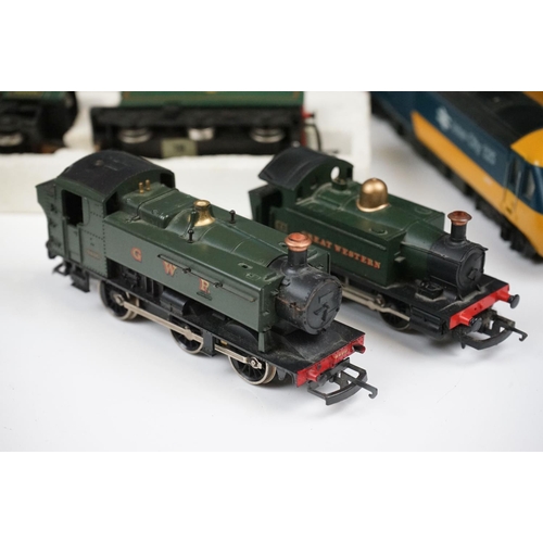 102 - 11 OO gauge locomotives to include a boxed Airfix 54150-1 Prairie Tank Locomotive 2-6-2 (GWR Green L... 