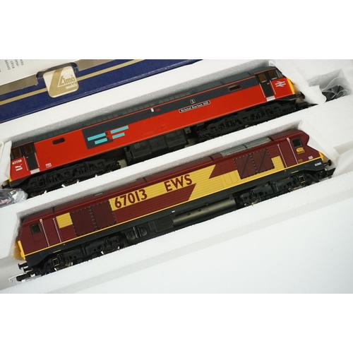 72 - Boxed Lima Collection OO gauge L204931 Set Two Locomotives Class 67013 EWS + Class 47738 BBH