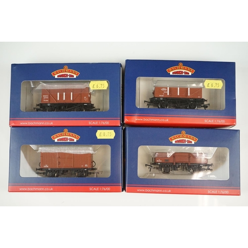 75 - 18 Boxed Bachmann OO gauge items of rolling stock to include 38327 13T High Sided Open Wagon BR Baux... 