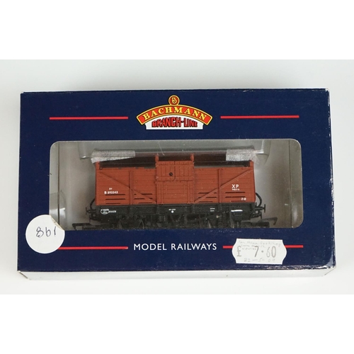 75 - 18 Boxed Bachmann OO gauge items of rolling stock to include 38327 13T High Sided Open Wagon BR Baux... 