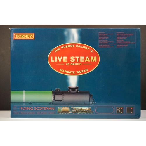 79 - Boxed Hornby OO gauge Live Steam LNER 4-6-2 Class A3 Flying Scotsman steam powered locomotive set, i... 