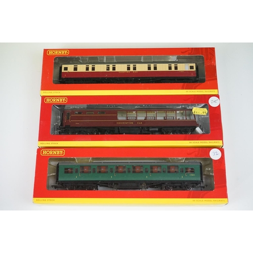 80 - 32 Boxed Hornby OO gauge items of rolling stock to include R4409 BR Hawksworth Passenger Brake W322W... 