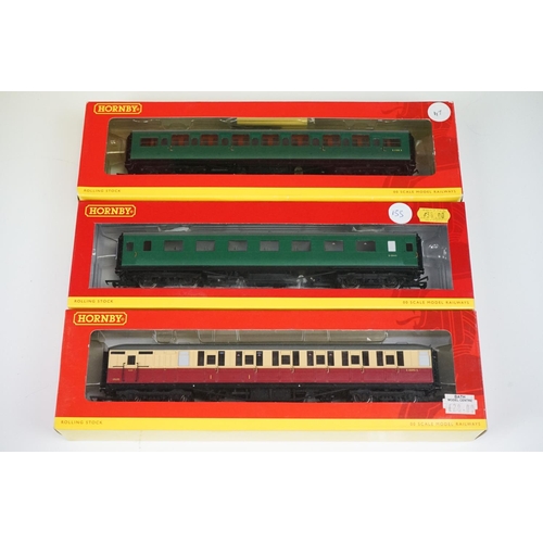 80 - 32 Boxed Hornby OO gauge items of rolling stock to include R4409 BR Hawksworth Passenger Brake W322W... 