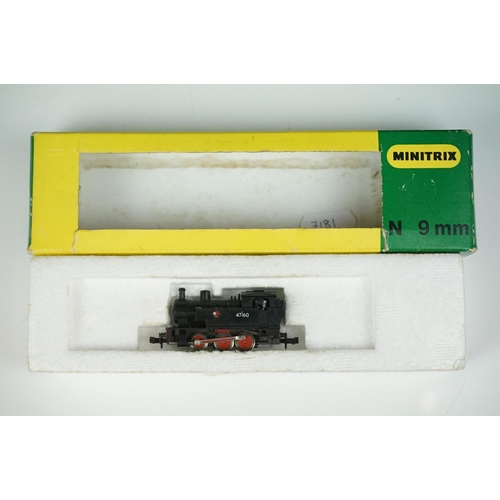 90 - Four Trix N gauge locomotives contained within Hornby Minitrix boxes to include Pennsylvania 5495 4-... 