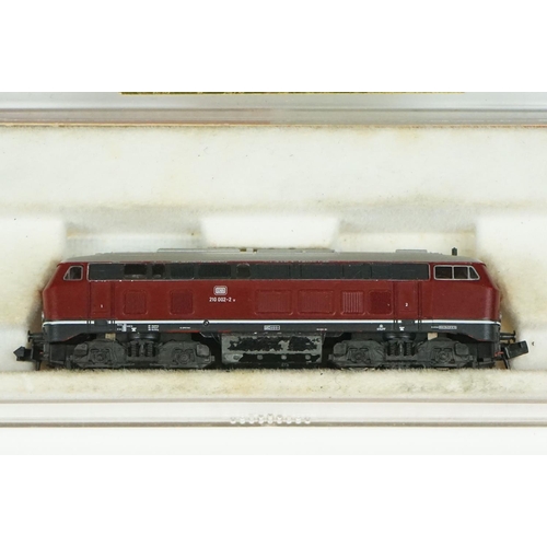 93 - Three cased Fleischmann N gauge locomotives to include 7177, 7232 & 7094