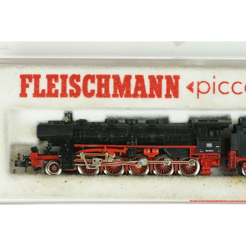 93 - Three cased Fleischmann N gauge locomotives to include 7177, 7232 & 7094