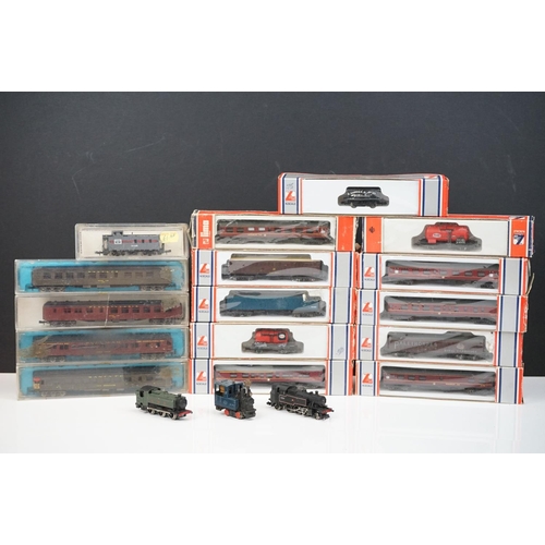 95 - Three N gauge locomotives to include Trix 2-6-2 in BR black plus 15 x boxed/cased items of N gauge r... 