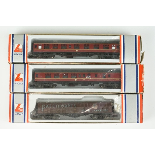 95 - Three N gauge locomotives to include Trix 2-6-2 in BR black plus 15 x boxed/cased items of N gauge r... 