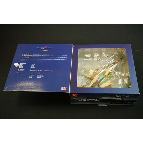 1001 - Seven boxed 1/72 HM Hobby Master Air Power Series McDonnell Douglas F-4 Phantom II diecast model pla... 