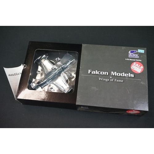 1018 - Eight boxed 1/72 Falcon Models Wings of Fame diecast model planes, all variants, appearing complete