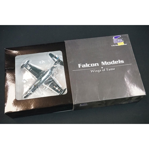 1018 - Eight boxed 1/72 Falcon Models Wings of Fame diecast model planes, all variants, appearing complete