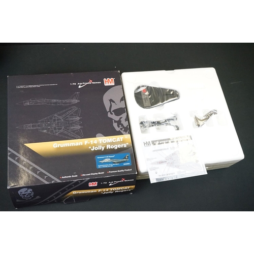 1019 - Two boxed 1/72 HM Hobby Master Air Power Series Grumman F-14 Tomcat Jolly Rogers diecast model plane... 