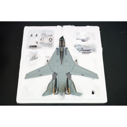 1019 - Two boxed 1/72 HM Hobby Master Air Power Series Grumman F-14 Tomcat Jolly Rogers diecast model plane... 