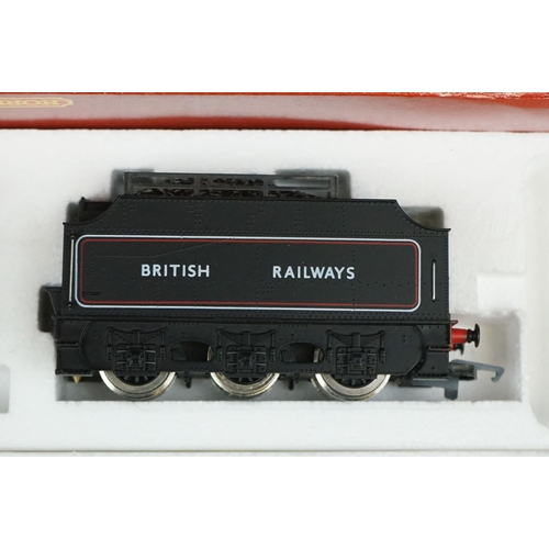 115 - Three boxed OO gauge locomotives to include 2 x Hornby (R324 Lady Godiva BR Black Livery & R759 GWR ... 