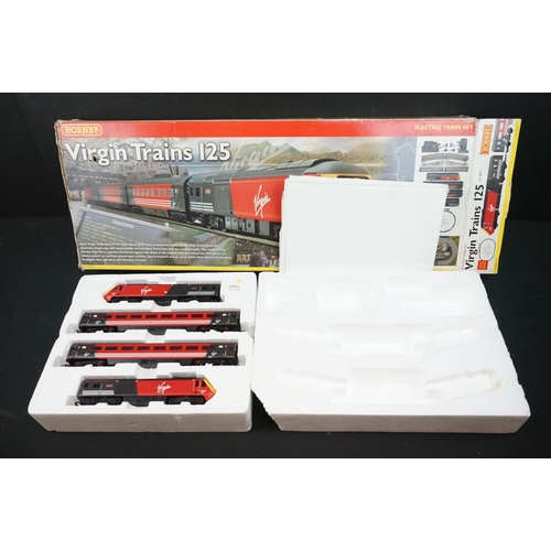 118 - Boxed Hornby R1023 Virgin Trains 125 electric set containing locomotive and rolling stock, no additi... 