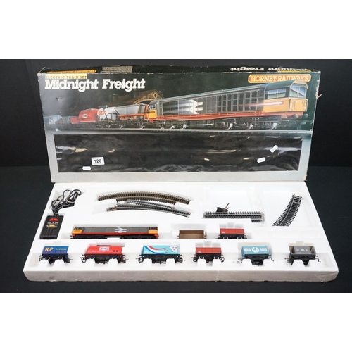 120 - Boxed Hornby OO gauge R674 Midnight Freight electric train set with Railfreight locomotive, 8 x item... 