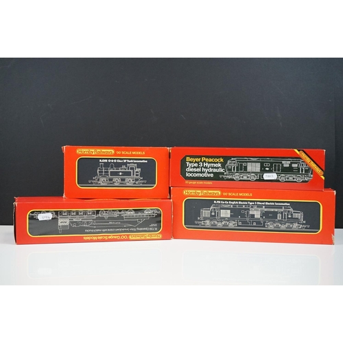 123 - Three boxed Hornby OO gauge locomotives to include R751 BR Co Co Diesel Electric, R758 BR Loco Hymek... 