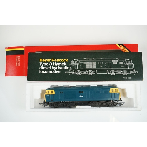 123 - Three boxed Hornby OO gauge locomotives to include R751 BR Co Co Diesel Electric, R758 BR Loco Hymek... 