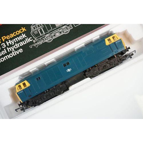 123 - Three boxed Hornby OO gauge locomotives to include R751 BR Co Co Diesel Electric, R758 BR Loco Hymek... 