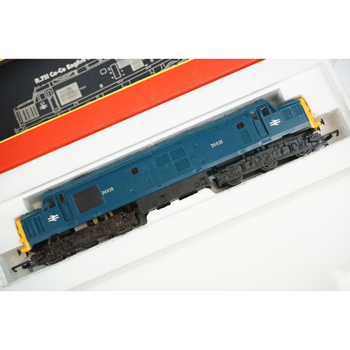 123 - Three boxed Hornby OO gauge locomotives to include R751 BR Co Co Diesel Electric, R758 BR Loco Hymek... 