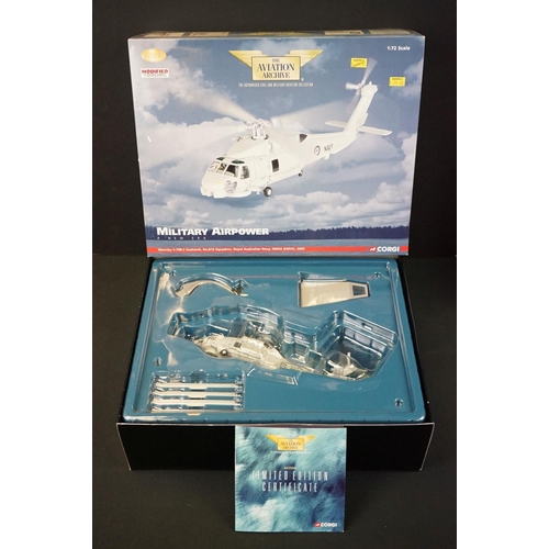 1024 - Five boxed 1/72 Corgi The Aviation Archive diecast models to include AA35904 Military Air Power, US3... 