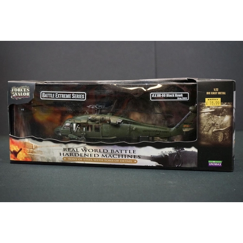 1028 - Six boxed Unimax Forces of Valor 1/72 Battle Extreme Series diecast models to include US AH-1Z Cobra... 