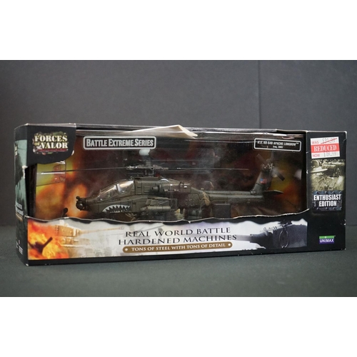 1028 - Six boxed Unimax Forces of Valor 1/72 Battle Extreme Series diecast models to include US AH-1Z Cobra... 