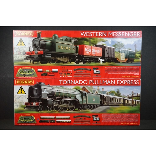 162 - Two boxed Hornby OO gauge electric train sets to include R1142 Western Messenger and R1169 Tornado P... 