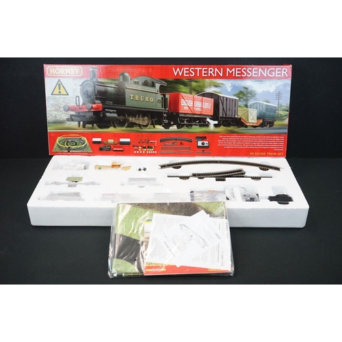 162 - Two boxed Hornby OO gauge electric train sets to include R1142 Western Messenger and R1169 Tornado P... 